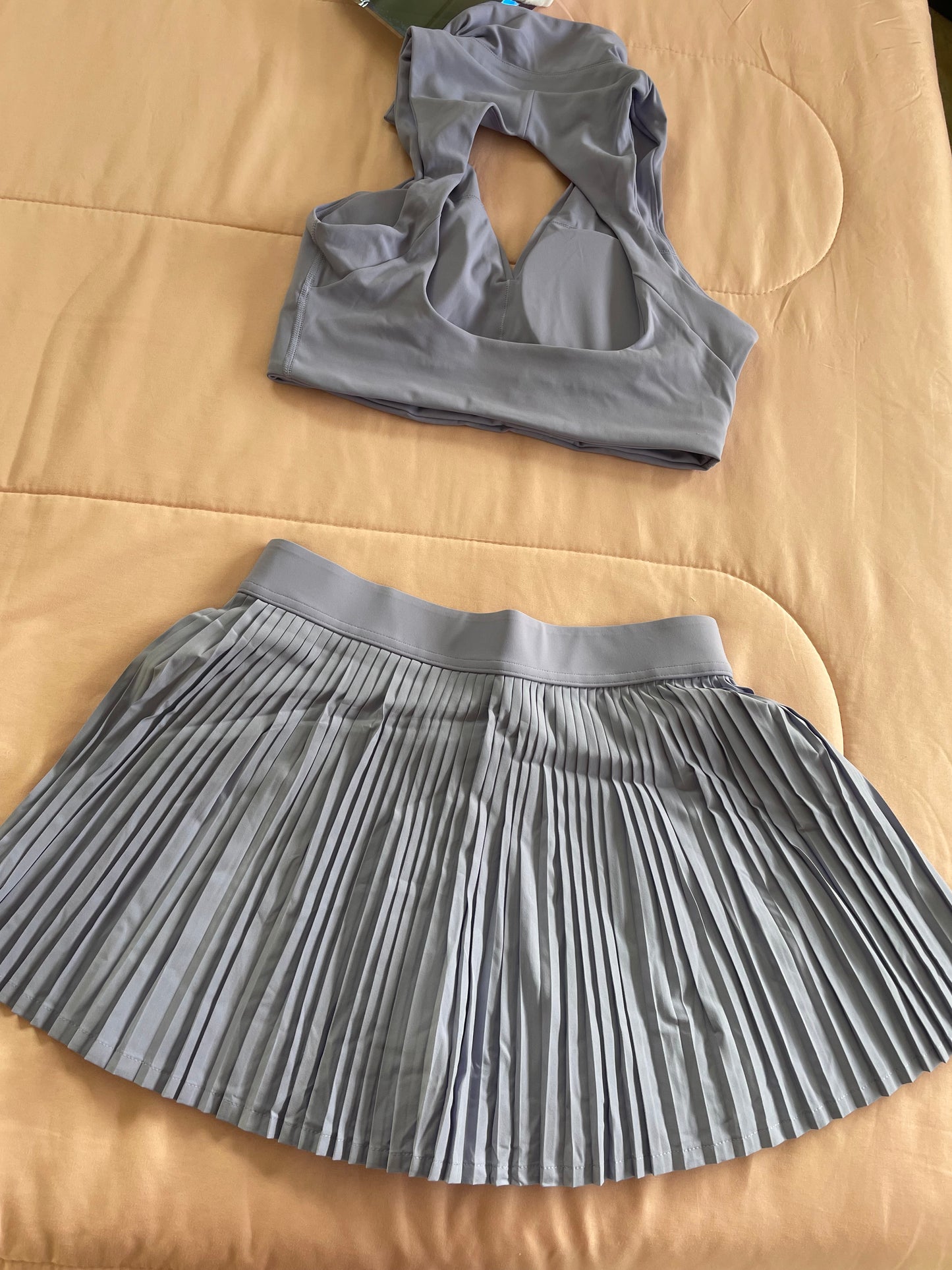 Blue grand slam tennis Alo plated skirt