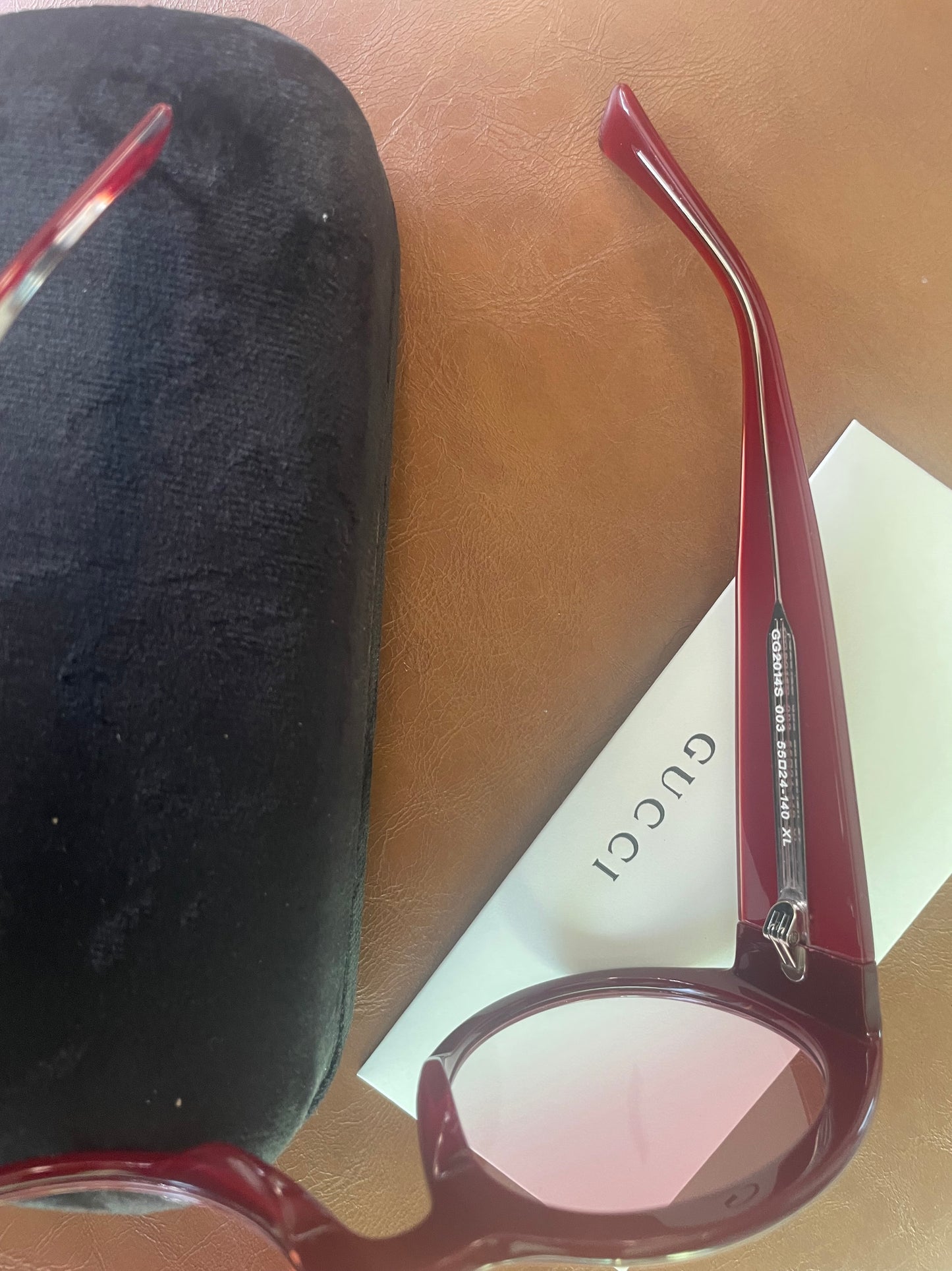 Oversized Gucci maroon  sunnies for ladies