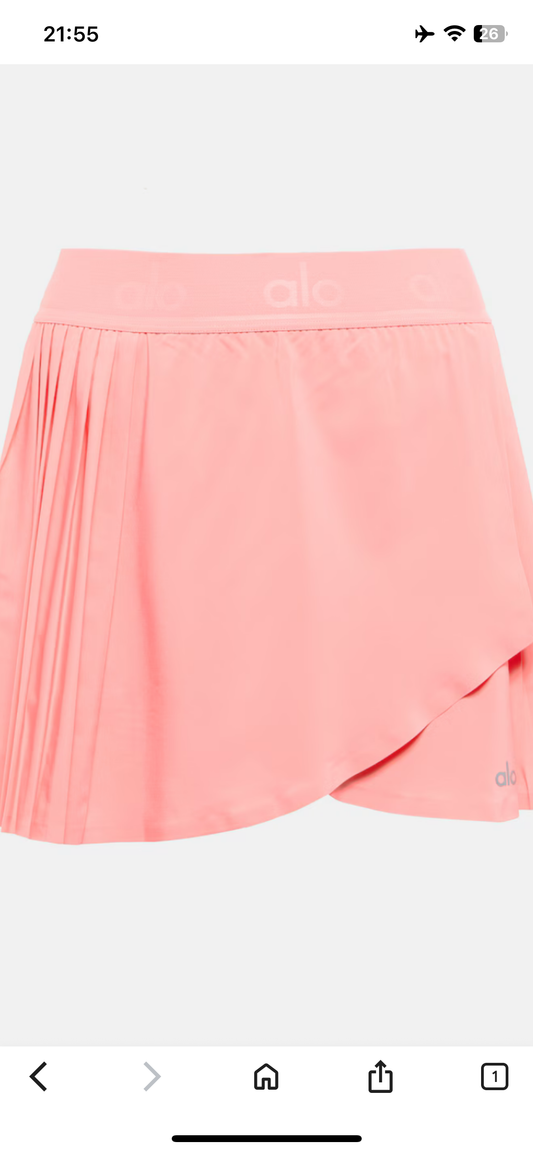 Alo Pink tennis skirt