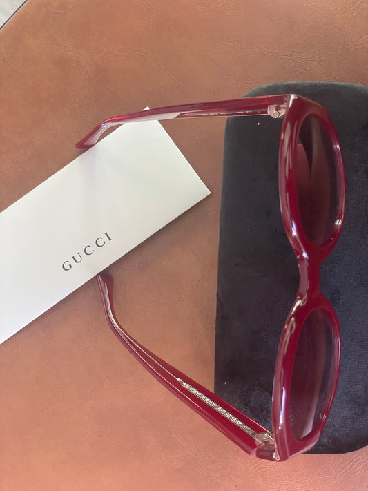 Oversized Gucci maroon  sunnies for ladies
