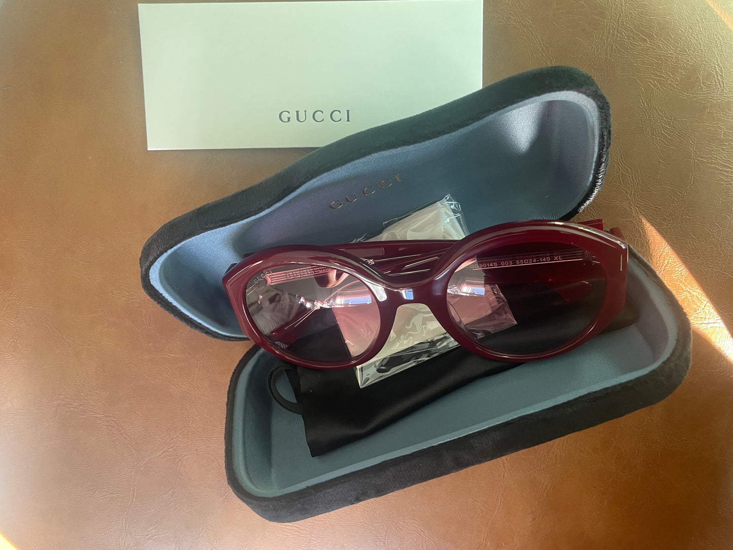 Oversized Gucci maroon  sunnies for ladies