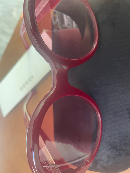 Oversized Gucci maroon  sunnies for ladies