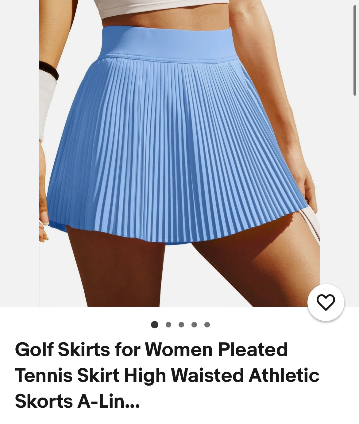 Blue grand slam tennis Alo plated skirt