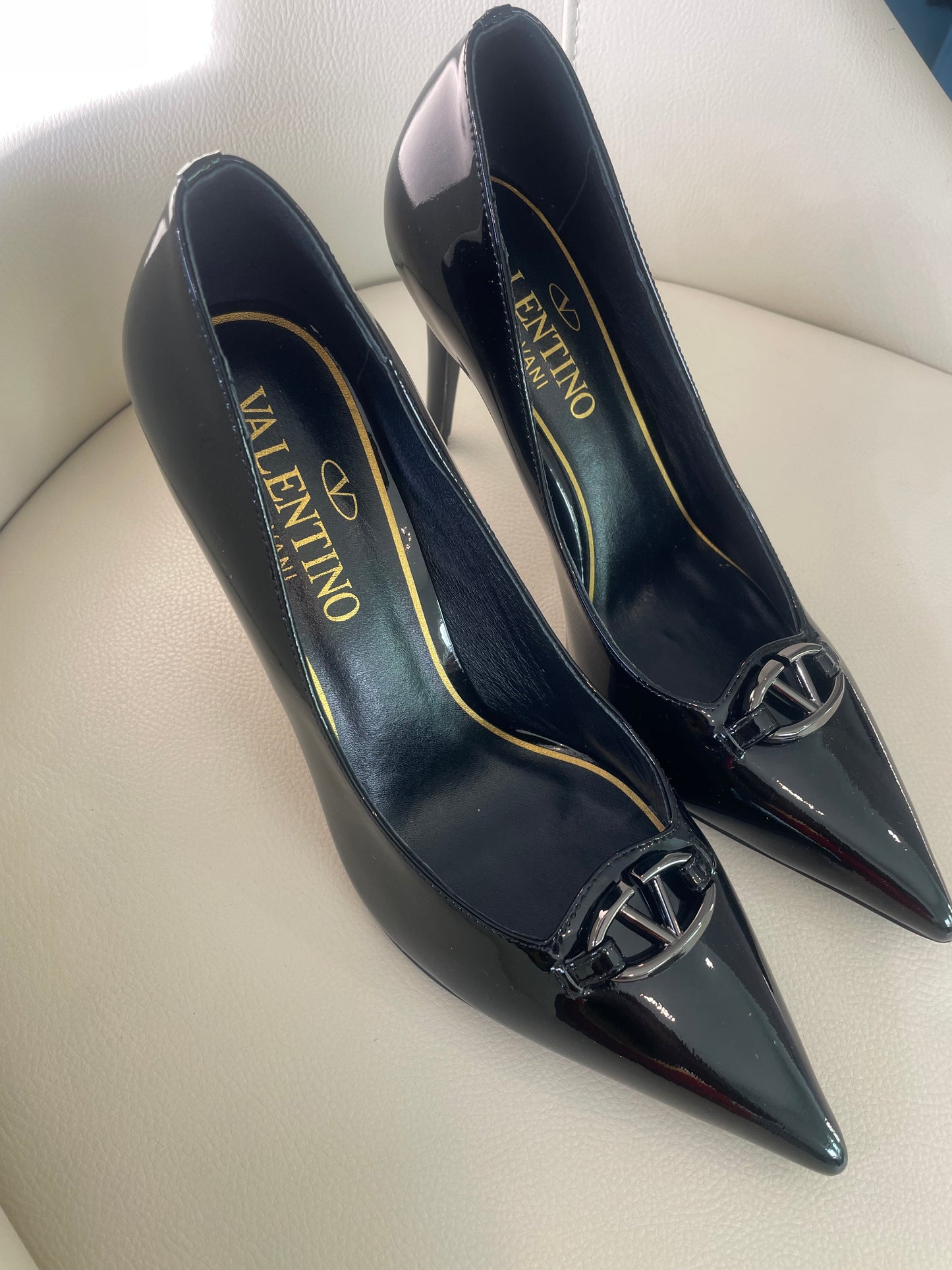 Black painted high heels for elegant night out Women Footwear Walking Shoes