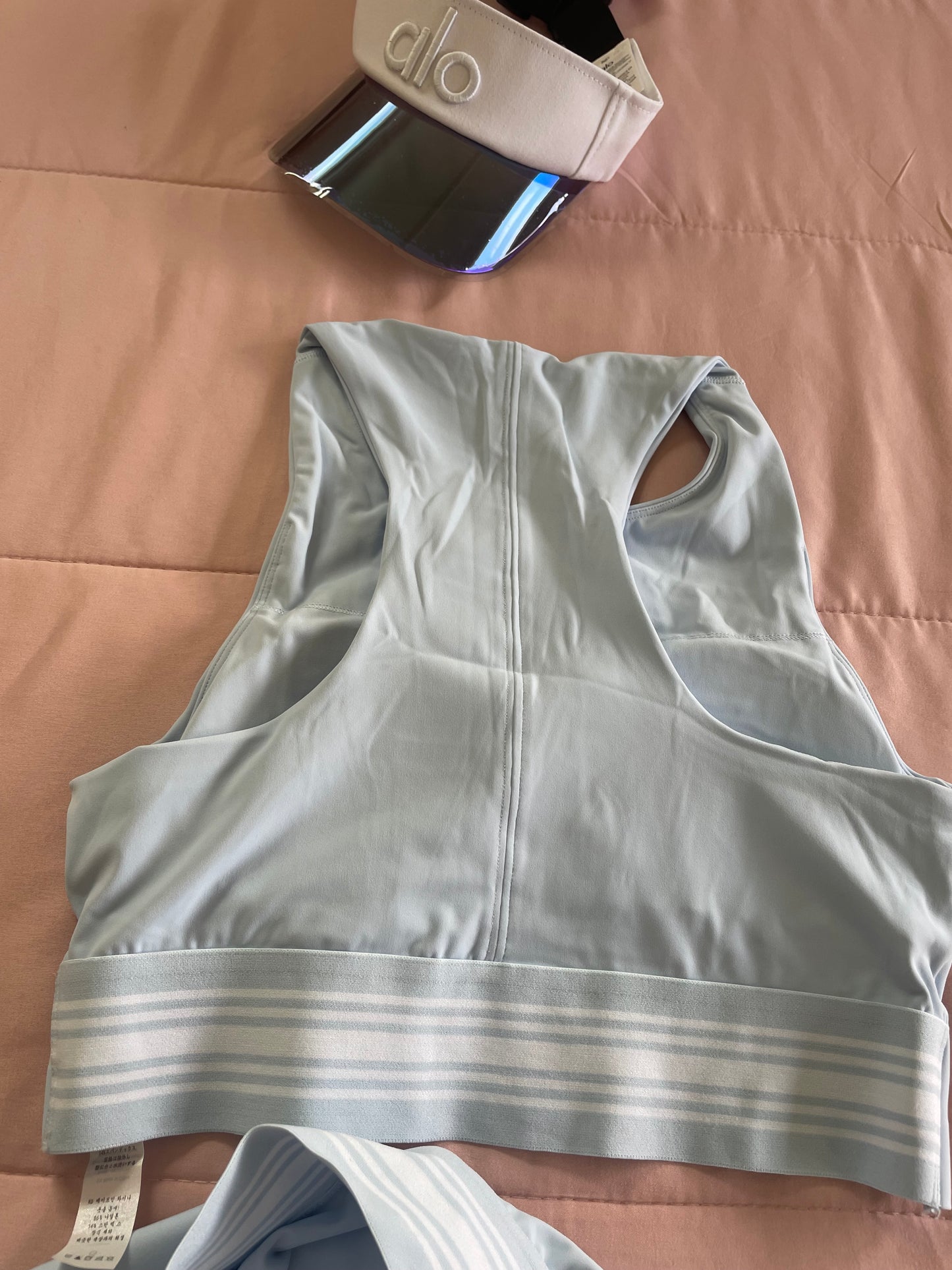 Blue grand slam tennis Alo sports top and skirt