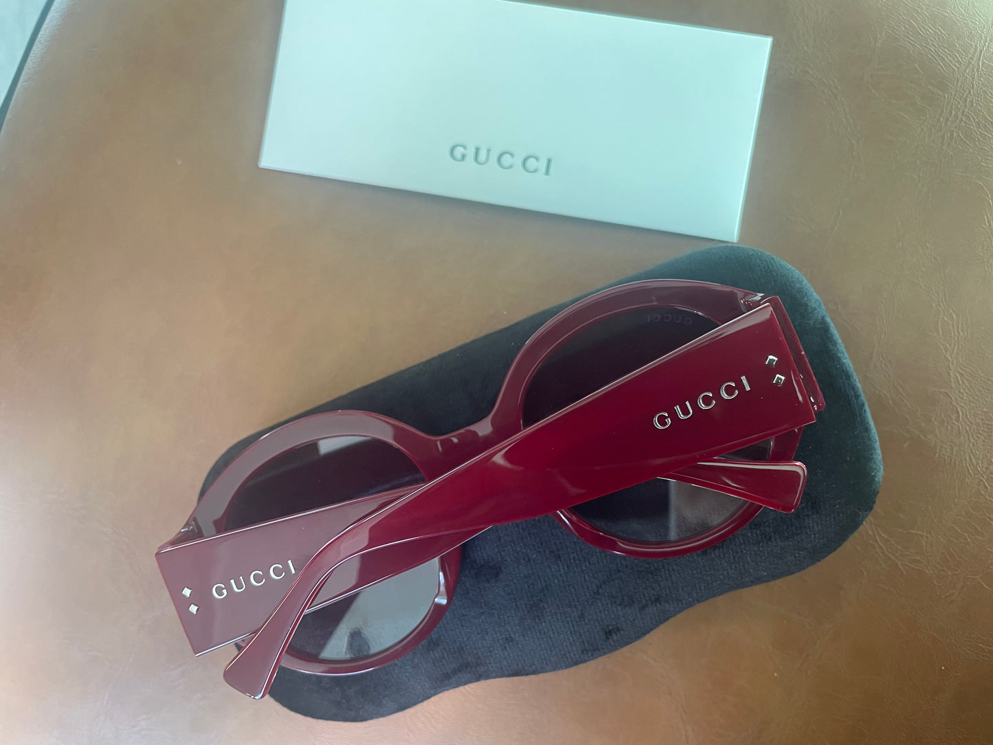 Oversized Gucci maroon  sunnies for ladies