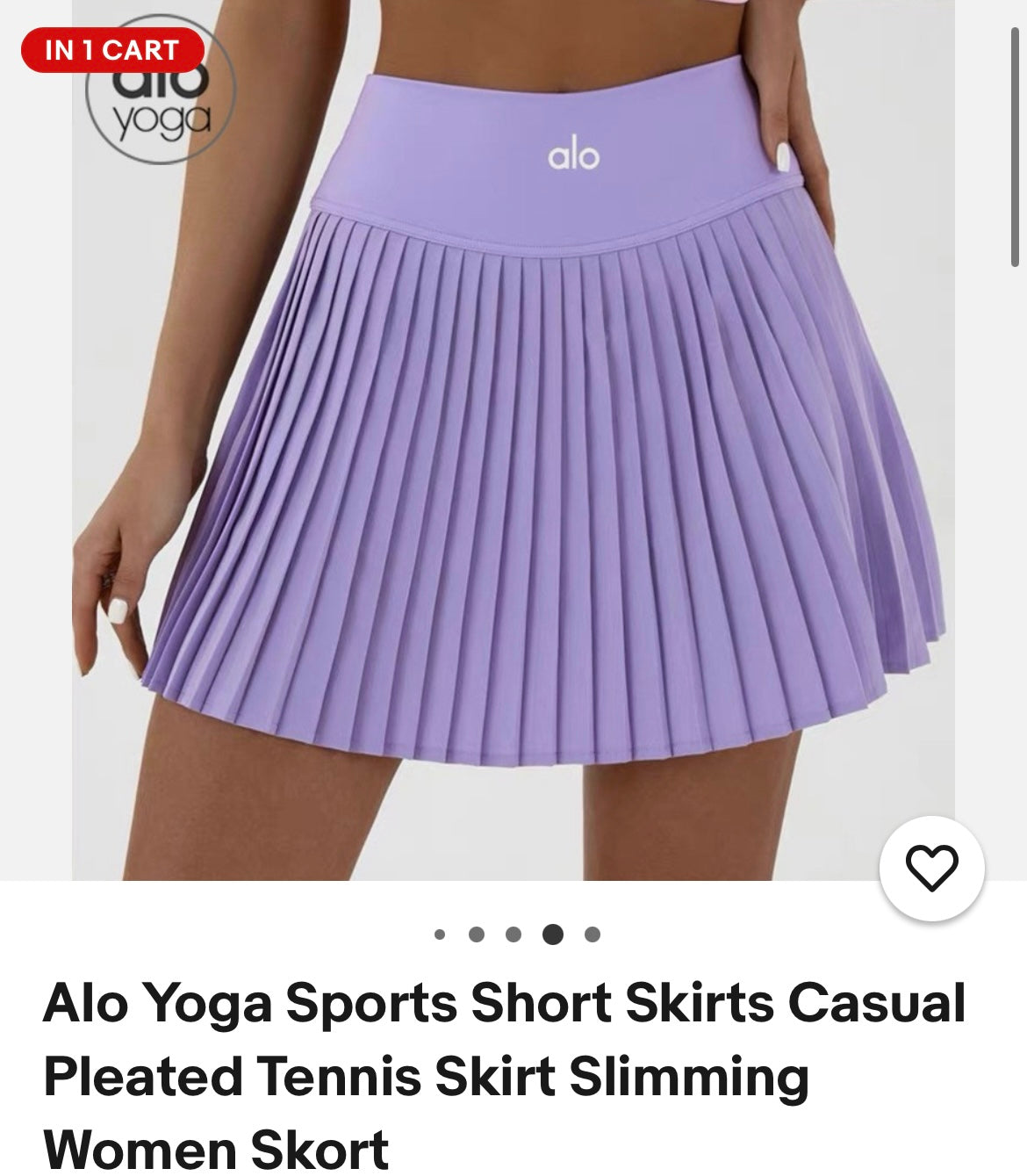Violet grand slam tennis Alo plated skirt